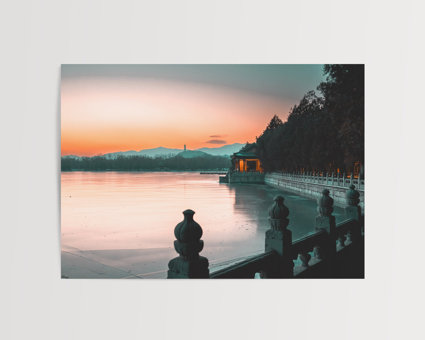 Winter’s Glow Over the Ancient Lake