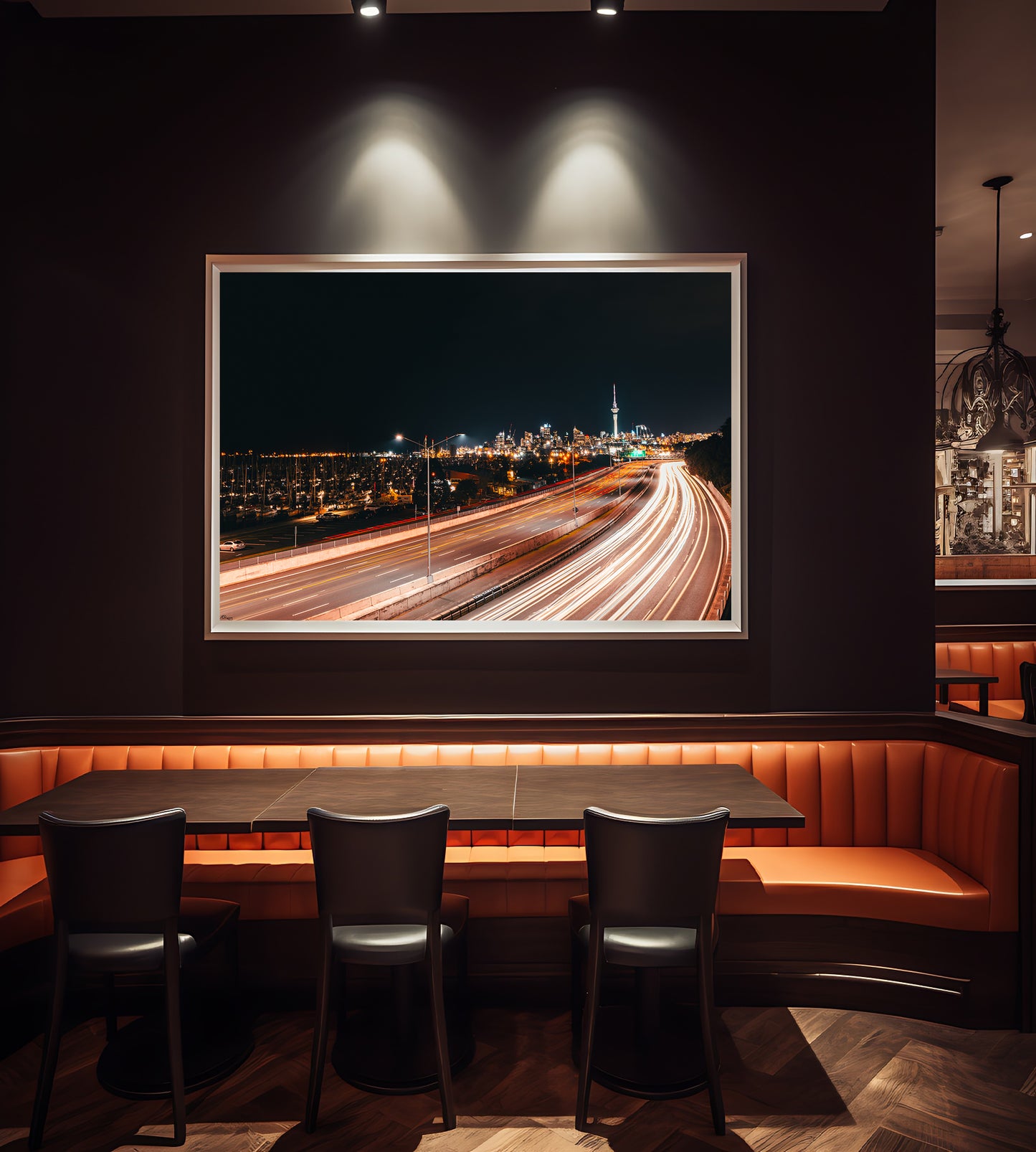 Auckland Skyline at Night | Where Lights Carve the Night's Path Fine Art Photography Print
