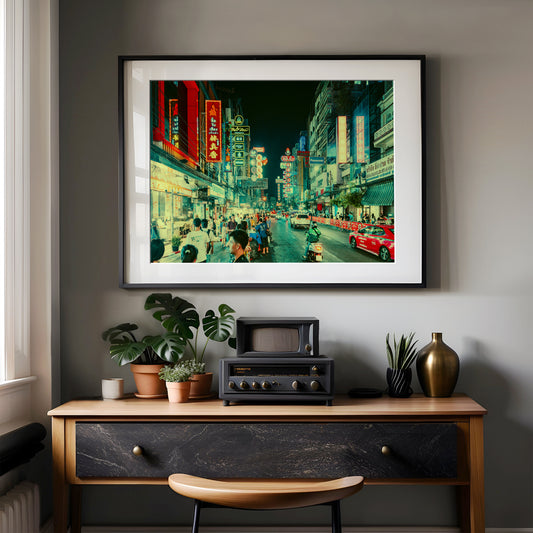Bangkok Chinatown at Night | Yaowarat Road Thailand Photography Print