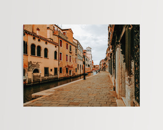 Flame-Hued Reflections of Venice