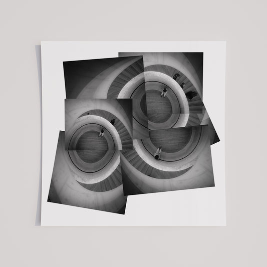Tate Modern London Print | Spiral Staircase Photography | Black & White Architectural Wall Art